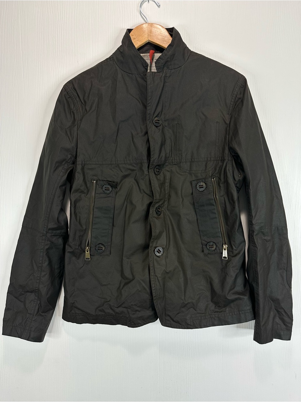 J Lindeberg waxed Men's green Casual Button-Up Jacket